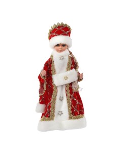 Фигурка Снегурочка в красной шубе красно белая 40 см Sote toys