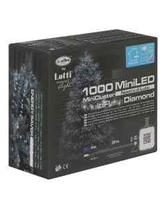 Гирлянда линейная NSLG Minicluster 20 м холодный белый 1000 ламп Lotti