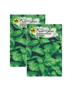 Комплект семян базилик зелёный Стелла Среднеспелые 23 01028 2 упаковки Семко