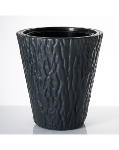 Цветочное кашпо Kora с техническим горшком FP4630014 14 6 л темно серый 1 шт Form plastic