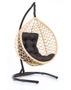 Подвесное кресло Модерн Светлый дуб коричневая подушка коричневая Stuler