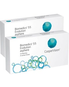 Контактные линзы Biomedics 55 Evolution Asphere 2 уп по 6 линз R 8 6 7 50 Coopervision