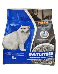 Наполнитель для кошек комкующийся миди 5 л Catlitter