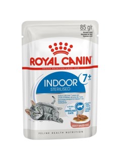 Влажный корм для кошек Indoor 7 Sterilised мясо в соусе 12шт по 85г Royal canin
