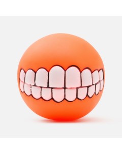 Мячик для собак с рисунком 7 см оранжевый Market union