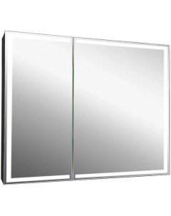Зеркальный шкаф 100x80 см черный матовый Techno AM Tec 1000 800 2D F Nero Art&max