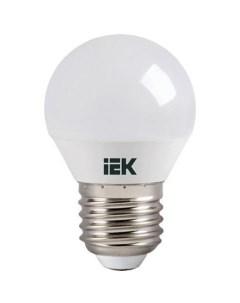 Лампа светодиодная E27 7 Вт 60 Вт 230 В шар 4000 К свет нейтральный белый G45 LED Iek