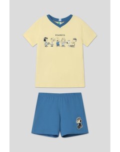 Пижама хлопковая с принтом Benetton undercolors