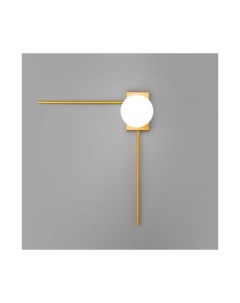 Настенный светильник со стеклянным плафоном 40035 1 золото Eurosvet