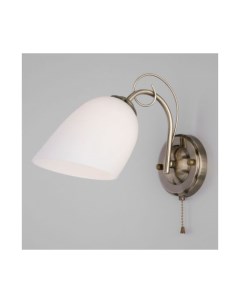 Настенный светильник со стеклянным плафоном 30107 1 античная бронза Eurosvet