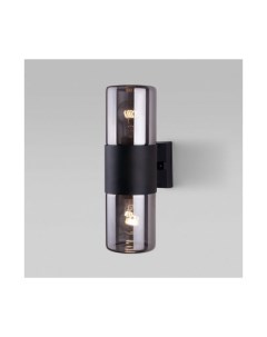 Уличный настенный светильник Roil чёрный дымчатый плафон IP54 35125 D Elektrostandard