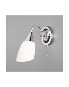 Настенный светильник со стеклянным плафоном 30149 1 хром Eurosvet
