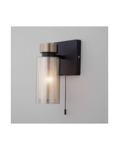 Настенный светильник со стеклянным плафоном 70115 1 черный Eurosvet