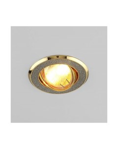 Встраиваемый точечный светильник 611 MR16 SL GD серебряный блеск золото Elektrostandard