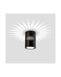 Накладной светодиодный светильник с подсветкой черный DLS026 Elektrostandard