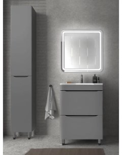 Мебель для ванной Бергамо 90 люкс серый антискрейтч напольный Style line