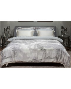 Комплект постельного белья Нувола серый евро с наволочками 70х70см Garda decor