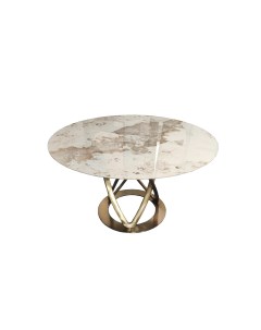 Стол обеденный круглый керамический белый Garda decor
