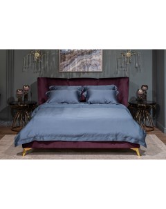 Комплект постельного белья Сопрано синий семейный с наволочками 70х70см Garda decor