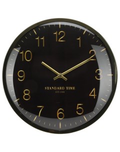 Часы настенные 300мм черный металл Koopman