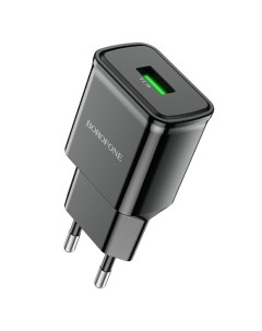 Сетевое зарядное устройство Heavenly BA59A 18 Вт USB EU Quick Charge черный 6974443380163 Borofone