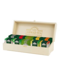 Чай коллекция в шкатулке из дерева 100 пакетиков Ahmad tea
