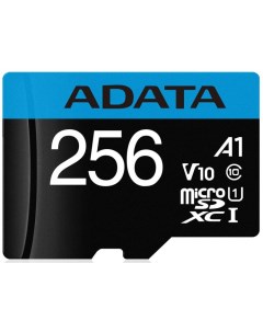 Карта памяти 256GB AUSDX256GUICL10A1 RA1 MicroSDXC UHS I Class10 A1 100 25MB s Adata