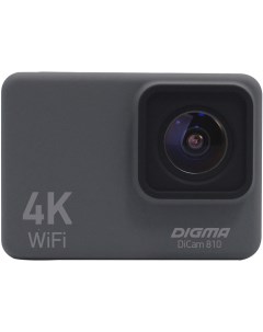 Экшн камера DiCam 810 DC810 4K WiFi серая Digma