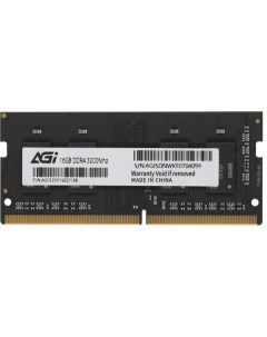 Оперативная память AGI DDR4 16GB 3200MHz SO DIMM AGI320016SD138 DDR4 16GB 3200MHz SO DIMM AGI320016S Agi