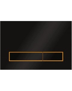 Смывная клавиша Square Design черный матовый золотой матовый черный матовый VFSD003BLG Veconi