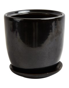 Горшок цветочный Идеал 2 o22 h17 см v4 5 л керамика черный Без бренда