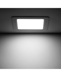 Светильник точечный светодиодный Downlight квадрат под отверстие 135 мм 4 м нейтральный белый свет ц Gauss