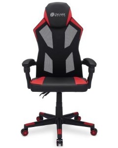 Кресло игровое Оклик 121G черный красный сиденье черный красный искусст кожа сетка с подголов кресто Oklick