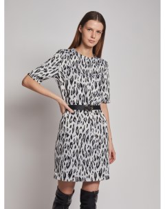 Леопардовое платье с ремнём Zolla