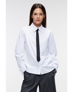 Блузка рубашка белая с черным галстуком Befree