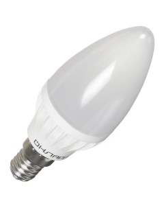 Лампа светодиодная E14 6 Вт 60 Вт свеча 2700 К свет теплый белый Онлайт