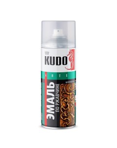 Эмаль аэрозольная KU 3001 по ржавчине с молотковым эффектом алкидная глянцевая серебристая 0 52 кг Kudo
