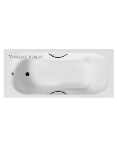 Ванна чугунная Aura 180x80 с ручками белый Vinsent veron