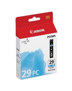 Картридж струйный PGI 29 PC 4876B001 фото голубой оригинальный ресурс 400 страниц для PIXMA PRO 1 Canon