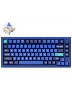 Клавиатура Q1 QMK Fully Assembled Knob Navy Blue A Gateron G Pro Blue Keychron