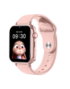 Детские смарт часы Teen 4G видеозвонок часы телефон с GPS геолокацией розовый Aimoto
