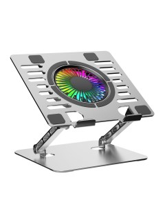 Охлаждающая подставка для ноутбука до 16 регулировка наклона и высоты RGB подсветка Ks-is