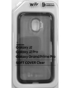 Накладка силикон Wits Soft Cover для J250 Galaxy J2 2018 прозрачный черный Samsung