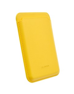 Картхолдер для Apple iPhone 15 Plus Жёлтый Leather co