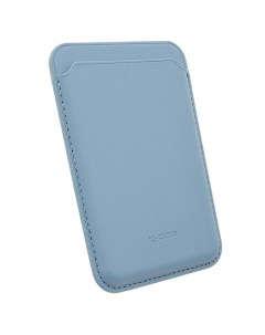 Картхолдер для Apple iPhone 15 Plus Небесно Голубой Leather co