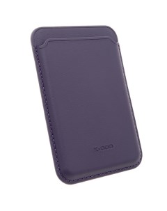 Картхолдер для Apple iPhone 15 Plus Фиолетовый Leather co