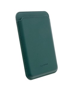 Картхолдер для Apple iPhone 15 Plus Зелёный Leather co