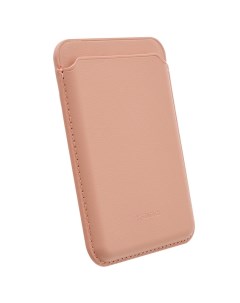 Картхолдер для Apple iPhone 12 Розовый Leather co