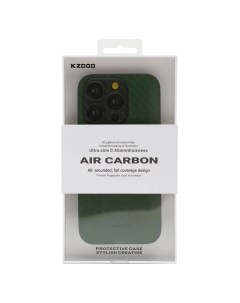 Чехол для iPhone 14 Pro Air Carbon Зеленый Kzdoo