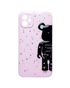 Чехол iPhone 11 силиконовый Мишка 3 светло розовый Promise mobile
